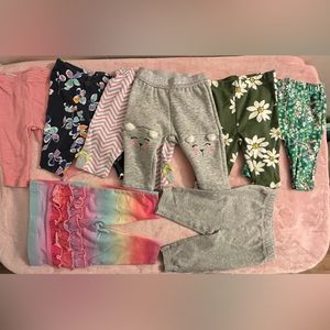 8 baby girl pants size 3 Months